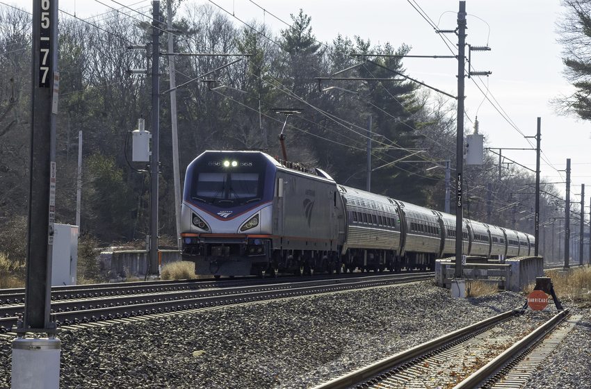 Photo of Amtrak Train 160 Approaching Wickford Jct, RI
