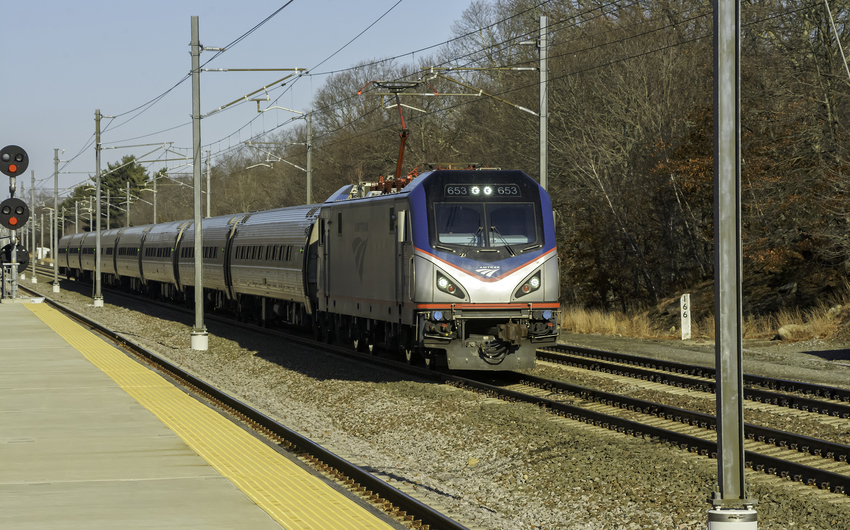 Photo of Amtrak Train 163 Passing Wickford Jct