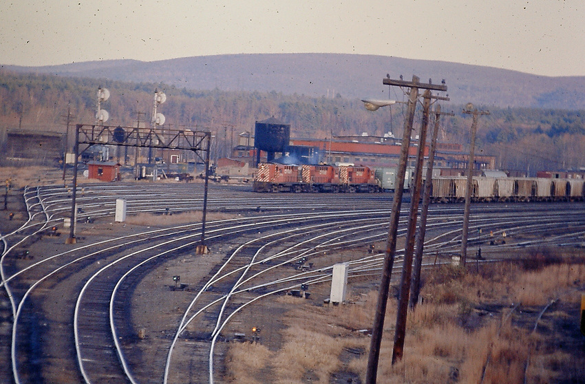 Photo of East Deerfield Yard in 1973 with CP Power