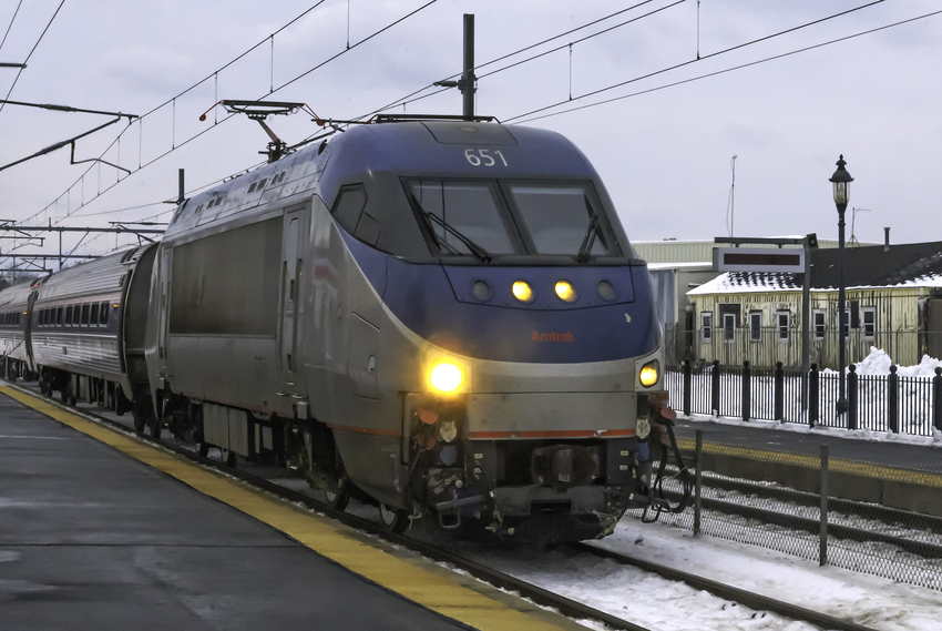 Photo of AMTK 651 on New Years Day, 2013