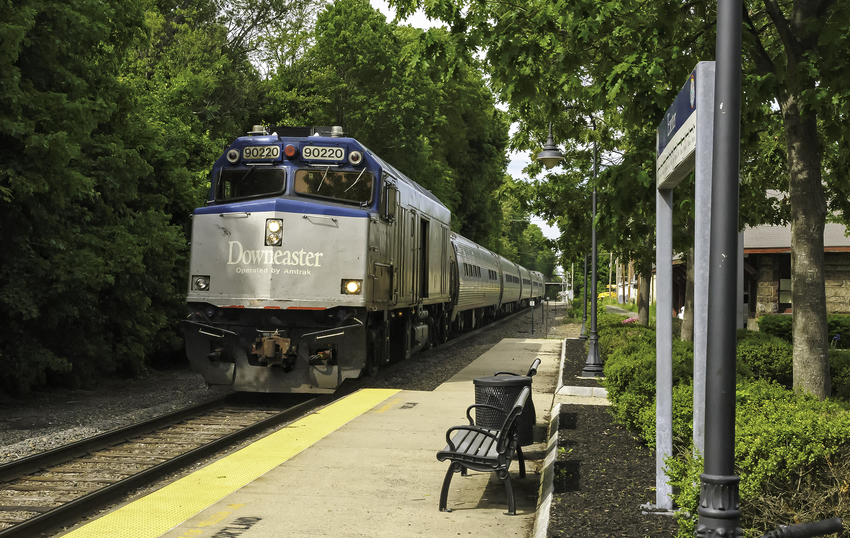 Photo of Amtrak Downeaster Train 686 Arriving in Exeter, NH