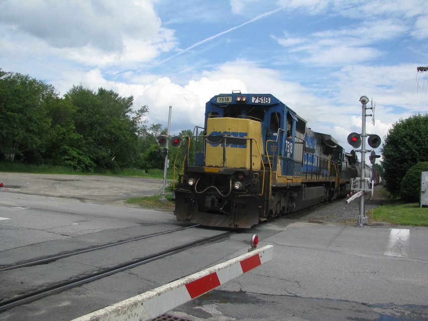 Photo of train - poed going by orange ma on 7-1-2017