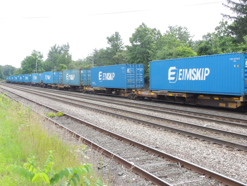 Photo of Eimskip Containers with Poland Spring Water at Ayer, MA