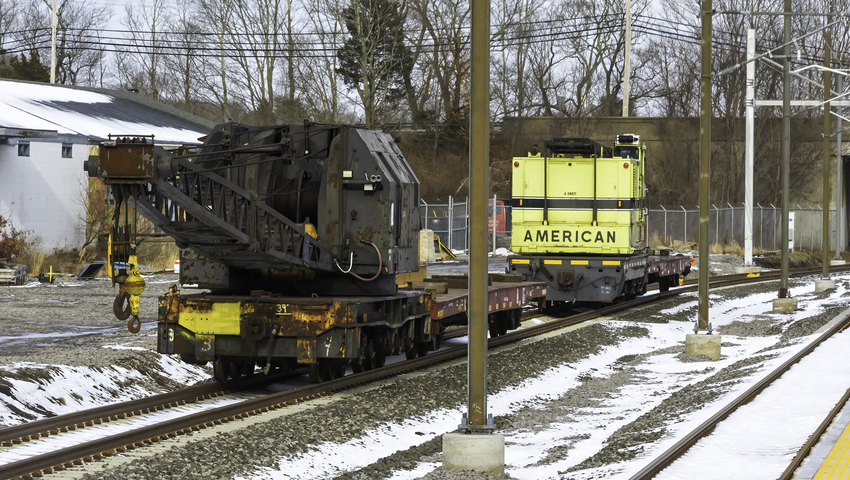 Photo of 2 Amtrak Cranes in West Kingston, RI