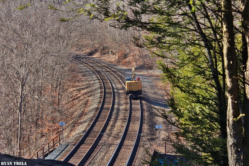 Photo of High rail Brush cutter heads west in Chester