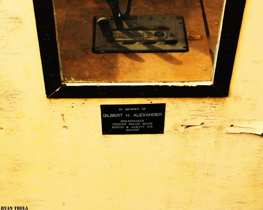Photo of Dedication plaque to a Boston&Albany Railroad man