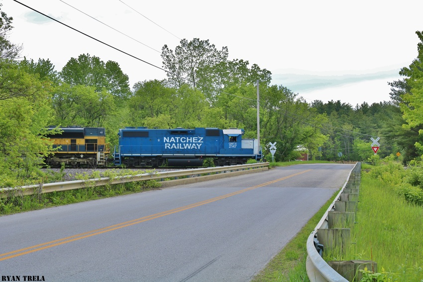 Photo of VT rail southbound crossing Walker Mt road