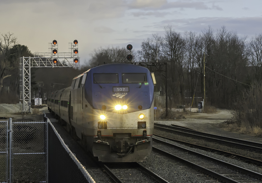 Photo of Northbound Vermonter Approaching Greenfield, MA Station