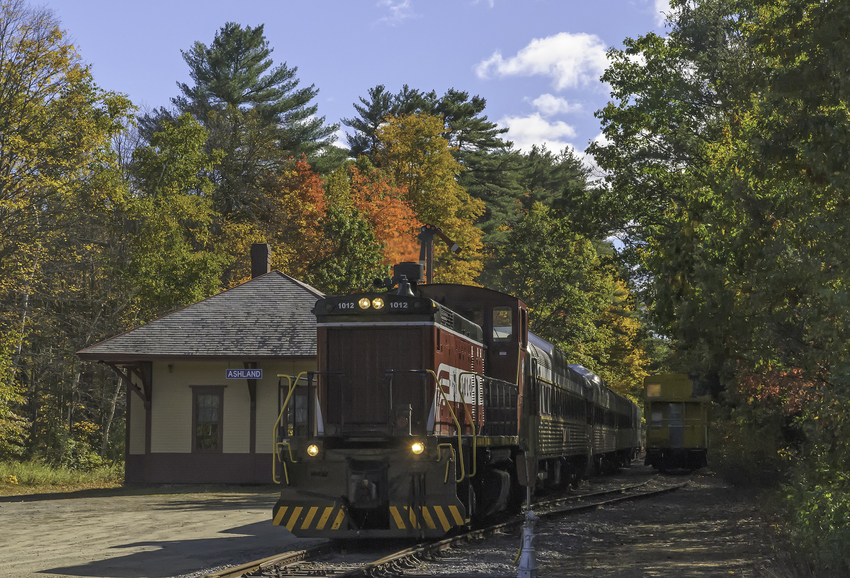 Photo of Winnipesaukee Scenic Foliage Train Passing Ashland, NH