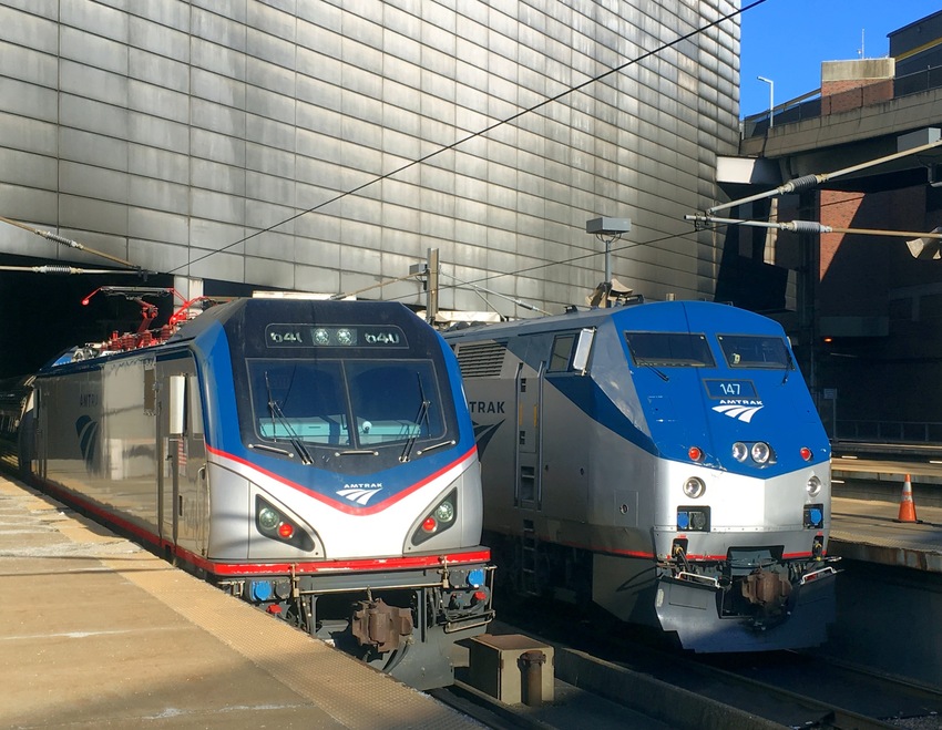 Photo of Amtrak 449 OT departure at South Station
