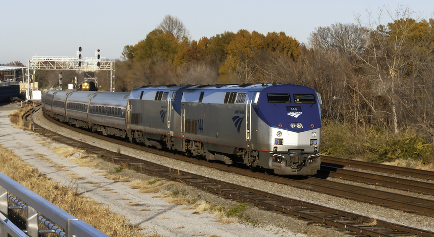 Photo of Amtrak's Silver Star Passing Long Bridge Park, Arlington, VA