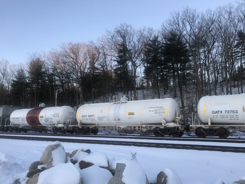 Photo of Five Cars of Corrosives for the Maine Mills Today