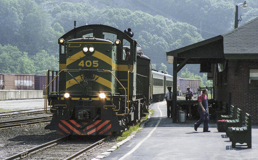 Photo of Green Mountain Tourist Train Laying Over in Bellows Falls, VT