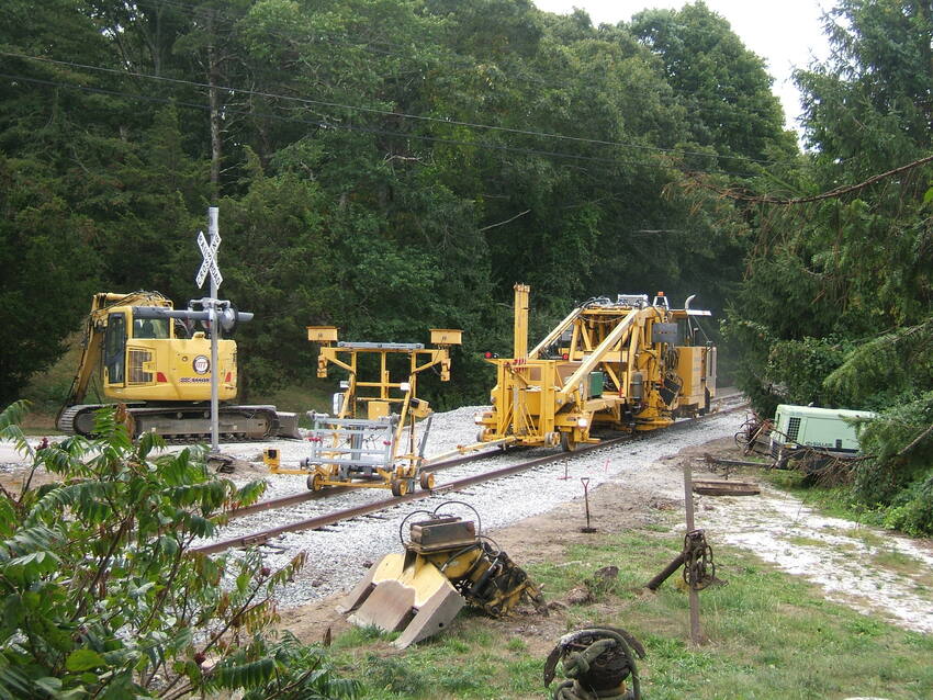 Photo of Cataumet, MA RR crossing replacement Day #2