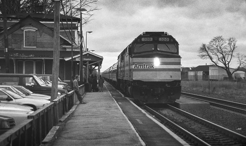 Photo of Amtrak Arriving Kingston Station - Jan. 1993