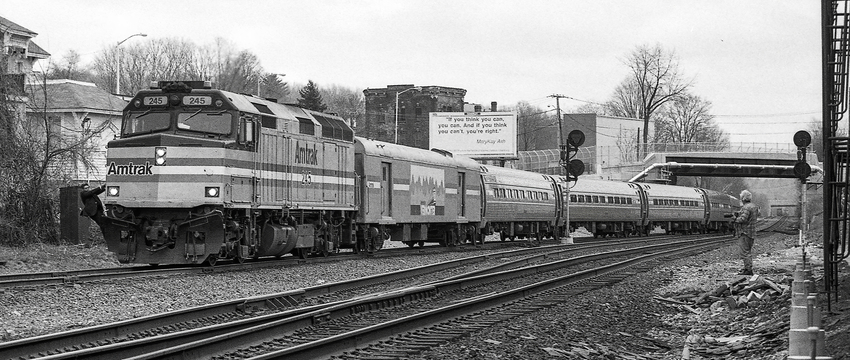 Photo of Palmer's Conrail Glory Days #17 - Nbd Vermonter Crossing Over