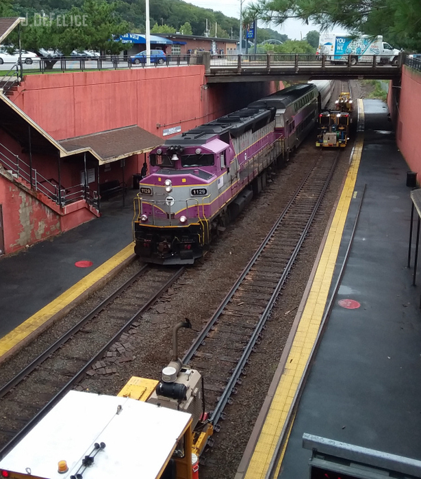 Photo of MBTA MOW and Commuter at Waverley MA