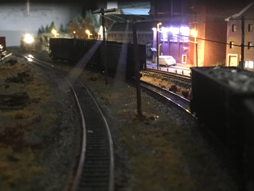 Photo of Willimantic yard at night