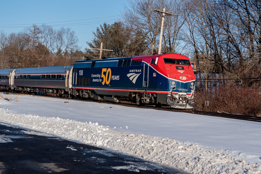 Photo of Amtrak #-108 50 year anniversary train