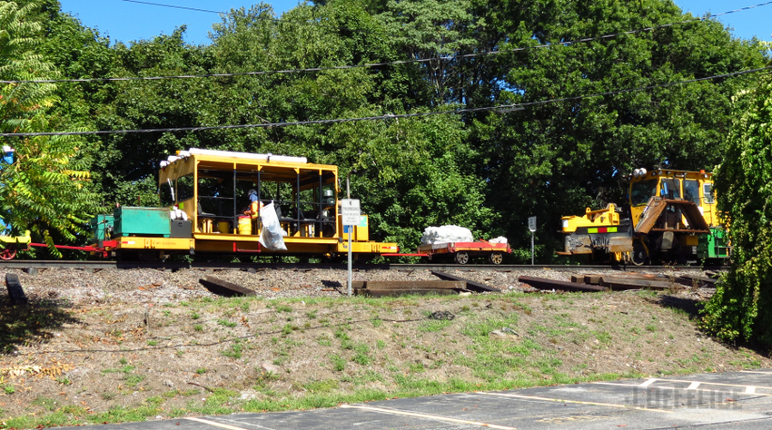 Photo of MBTA Tie Work on the Fitchburg, Belmont MA