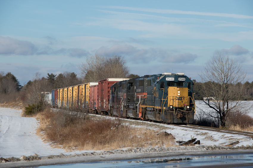 Photo of RUPO CSXT 2548 Approaches  Rt. 106 in North Leeds