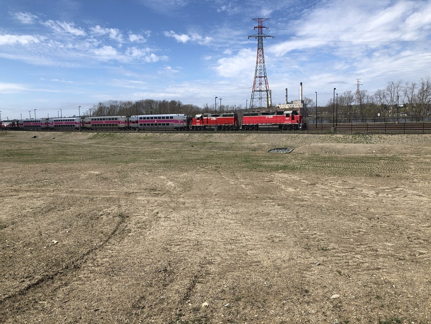 Photo of MBTA test train (?) at Fall River