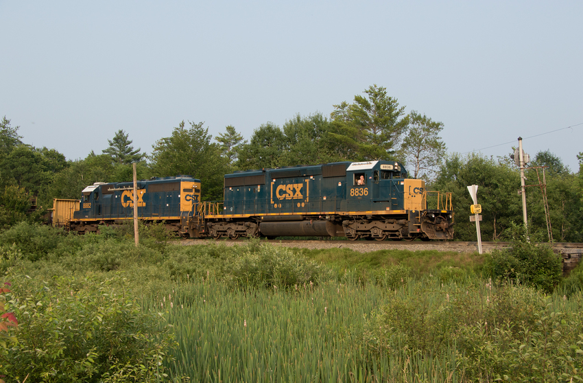 Photo of CSXT 8836 Leads the Rail Extra at Cressey