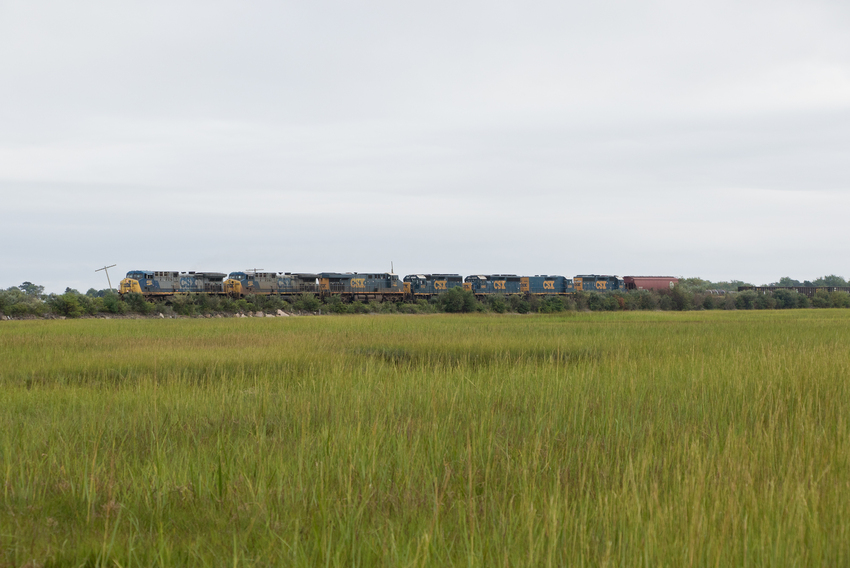 Photo of CSXT 466 Leads M426-28 at the Scarborough Marsh